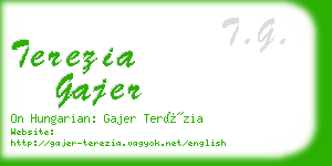 terezia gajer business card